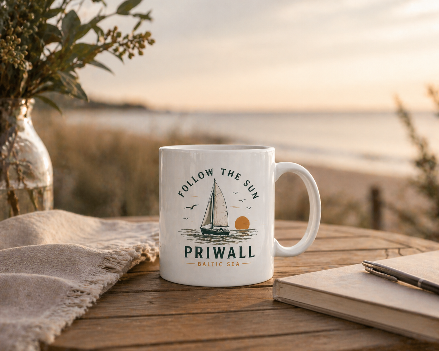 Follow the Sun Keramik Tasse – Ostsee Priwall – Baltic Coast