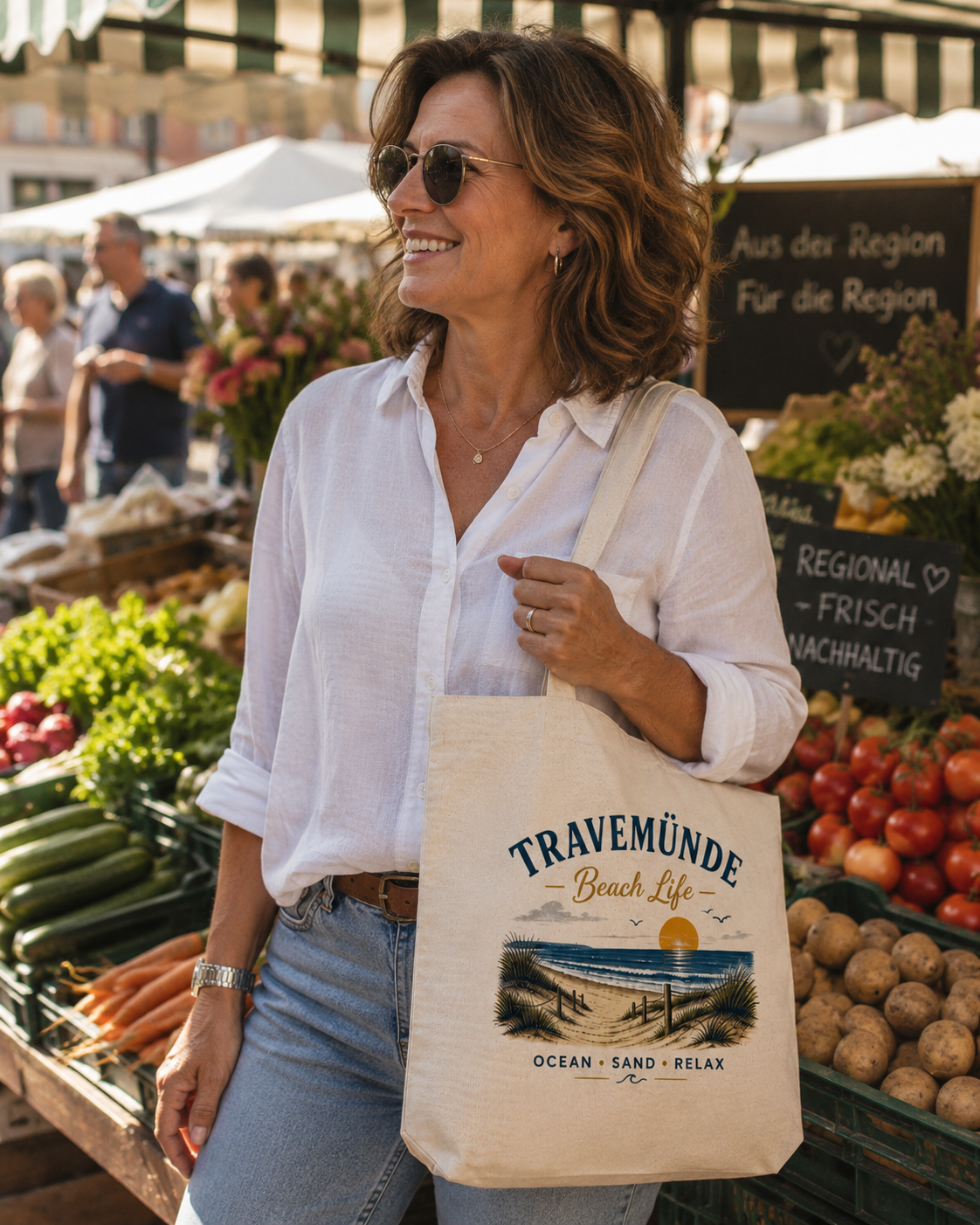 Travemünde Beach Life – Organic Tote-Bag