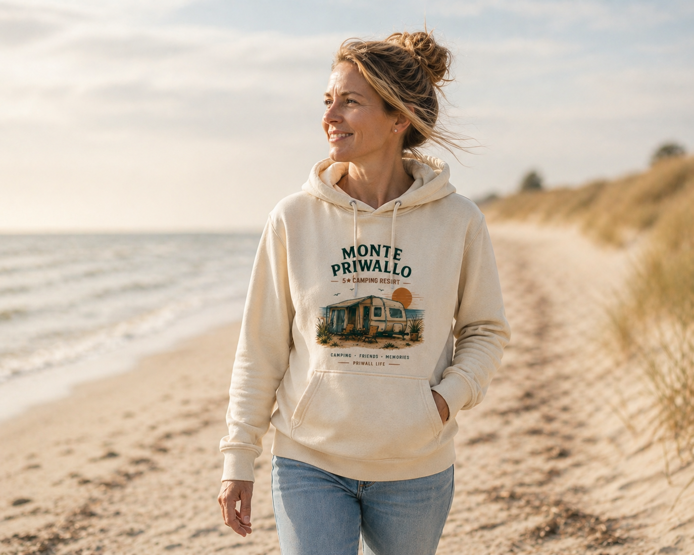 Ostsee Hoodie – Camping Vanlife Hoodie Monte Priwallo – Priwall Vibes