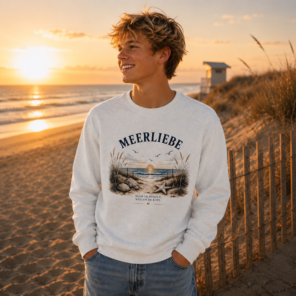 Meerliebe Sweatshirt – Küstengefühl Sea & Soul – Organic Unisex Pullover