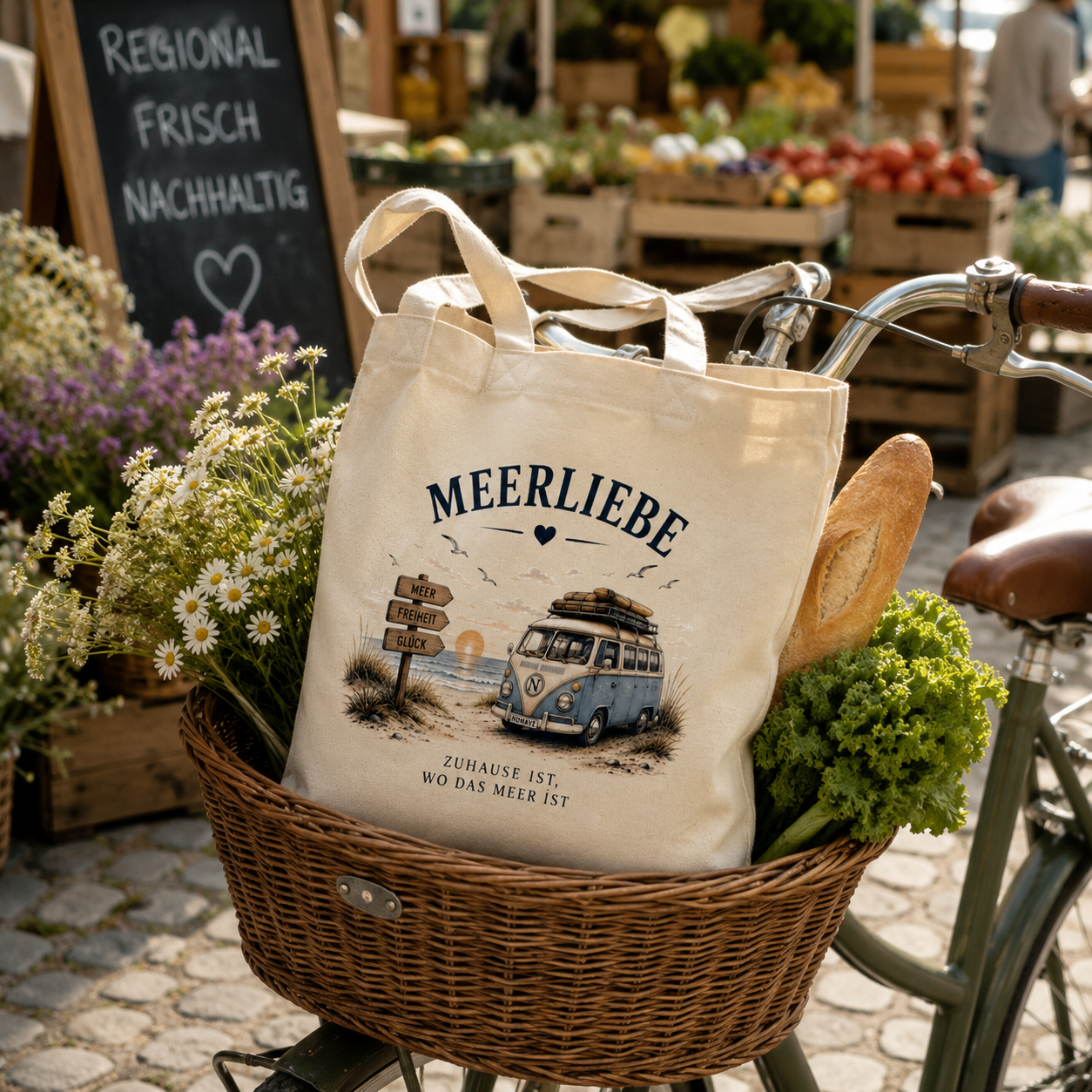 Meerliebe Vanlife – Organic Einkaufstasche