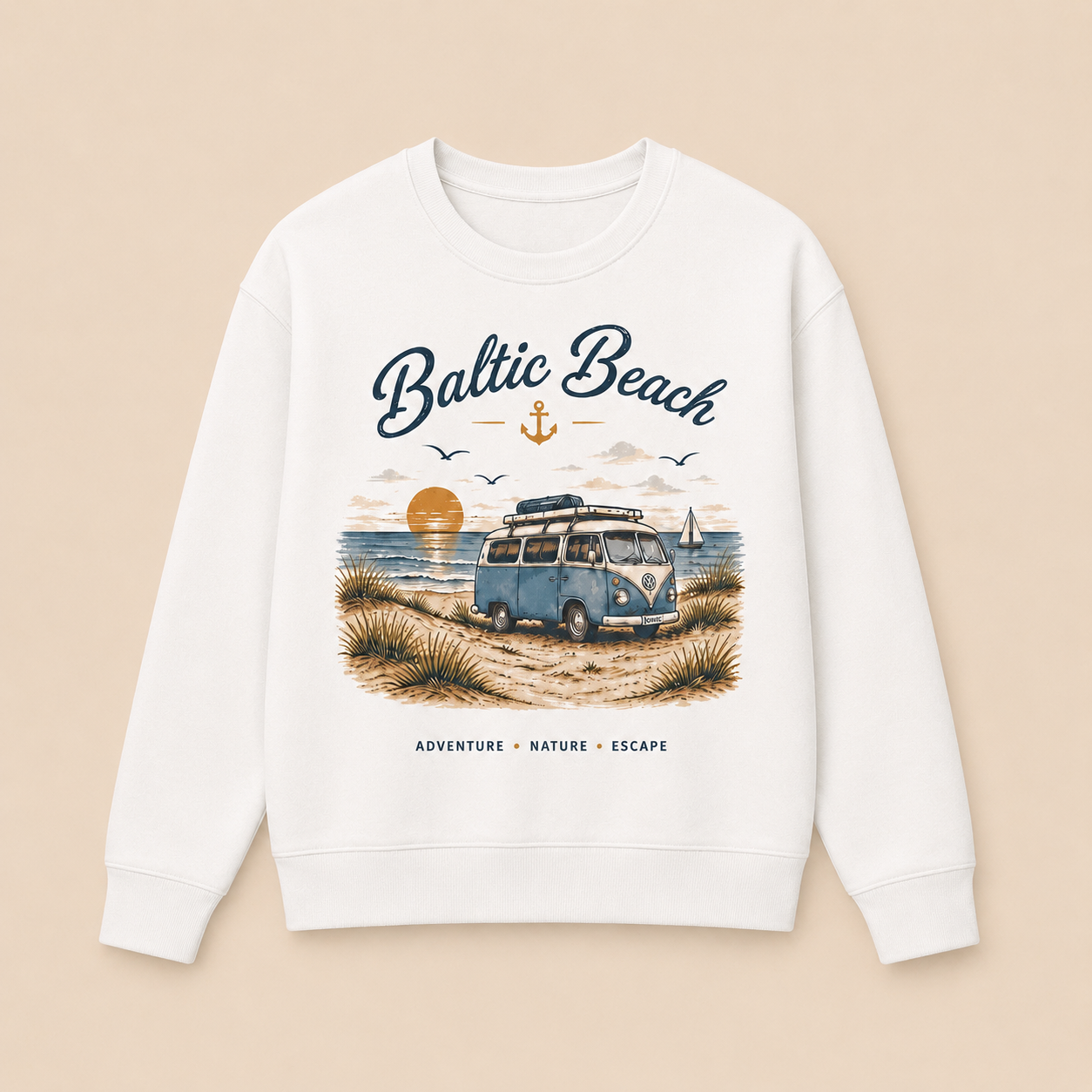 Baltic Beach Organic Sweatshirt – Maritime Ostsee Vibes