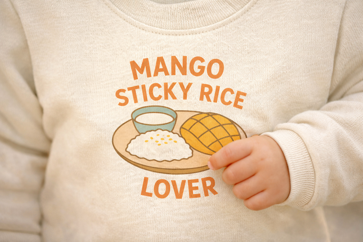 Mango Sticky Rice Baby Sweatshirt 🥭 Thailand Kleidung für Kinder