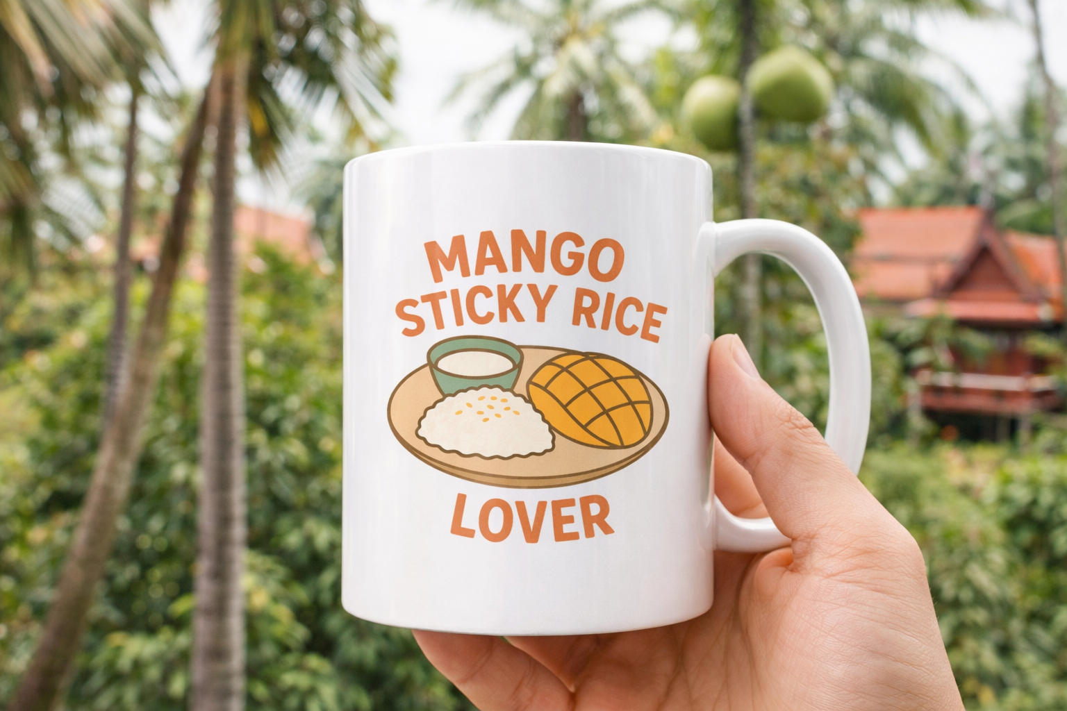 Mango Sticky Rice Tasse 🥭 Thailand Geschenk für Food Lover