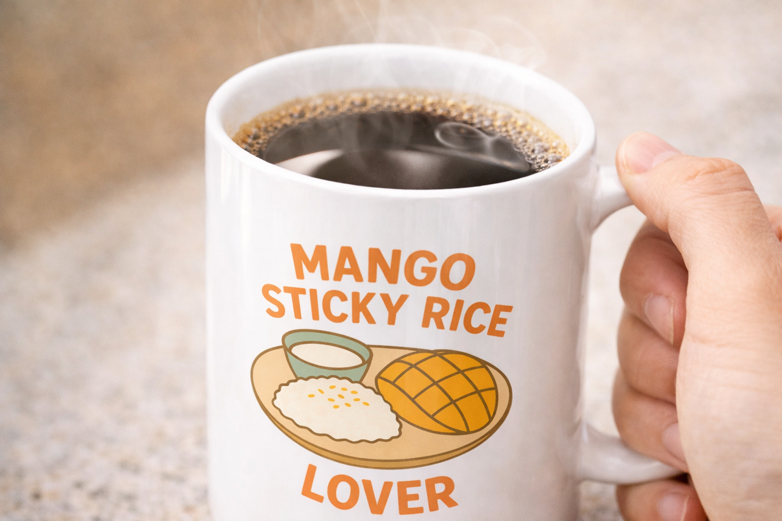 Mango Sticky Rice Tasse 🥭 Thailand Geschenk für Food Lover