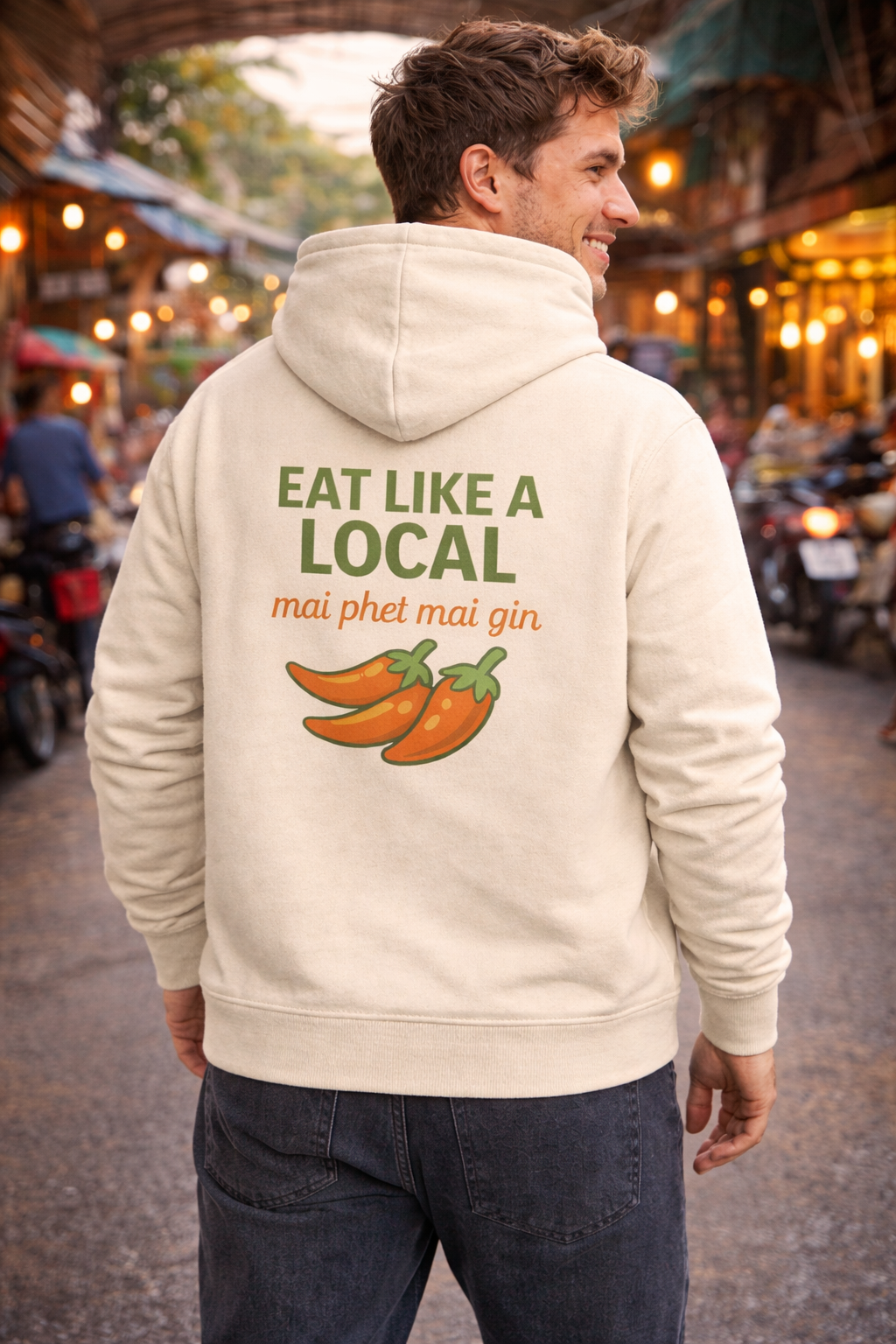 🔥 Eat Like a Local Hoodie – Streetfood Vibes aus Thailand