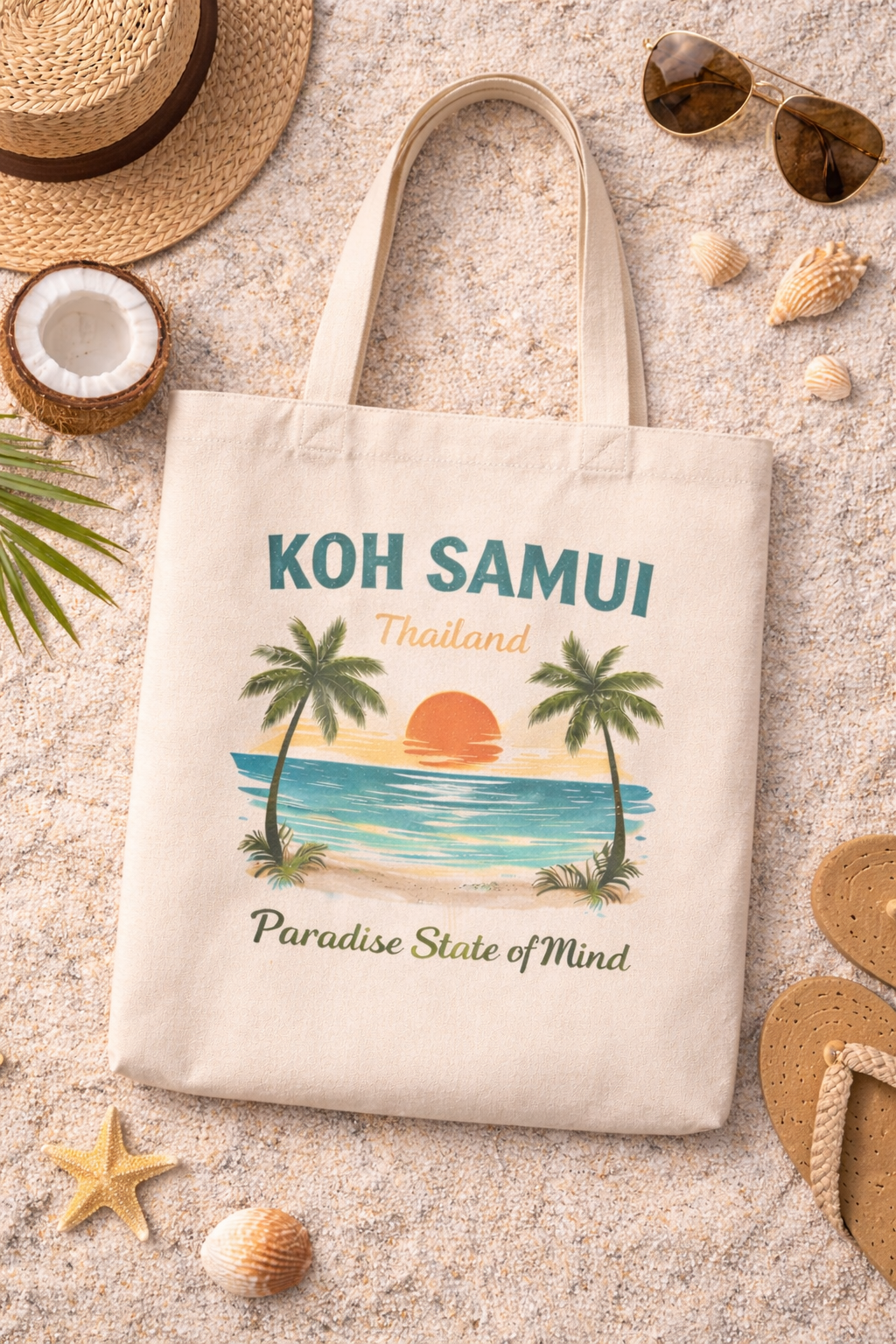 Koh Samui Tote Bag – Thailand Vibes Stofftasche | Beach & Travel Style