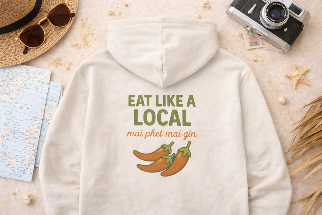 🔥 Eat Like a Local Hoodie – Streetfood Vibes aus Thailand