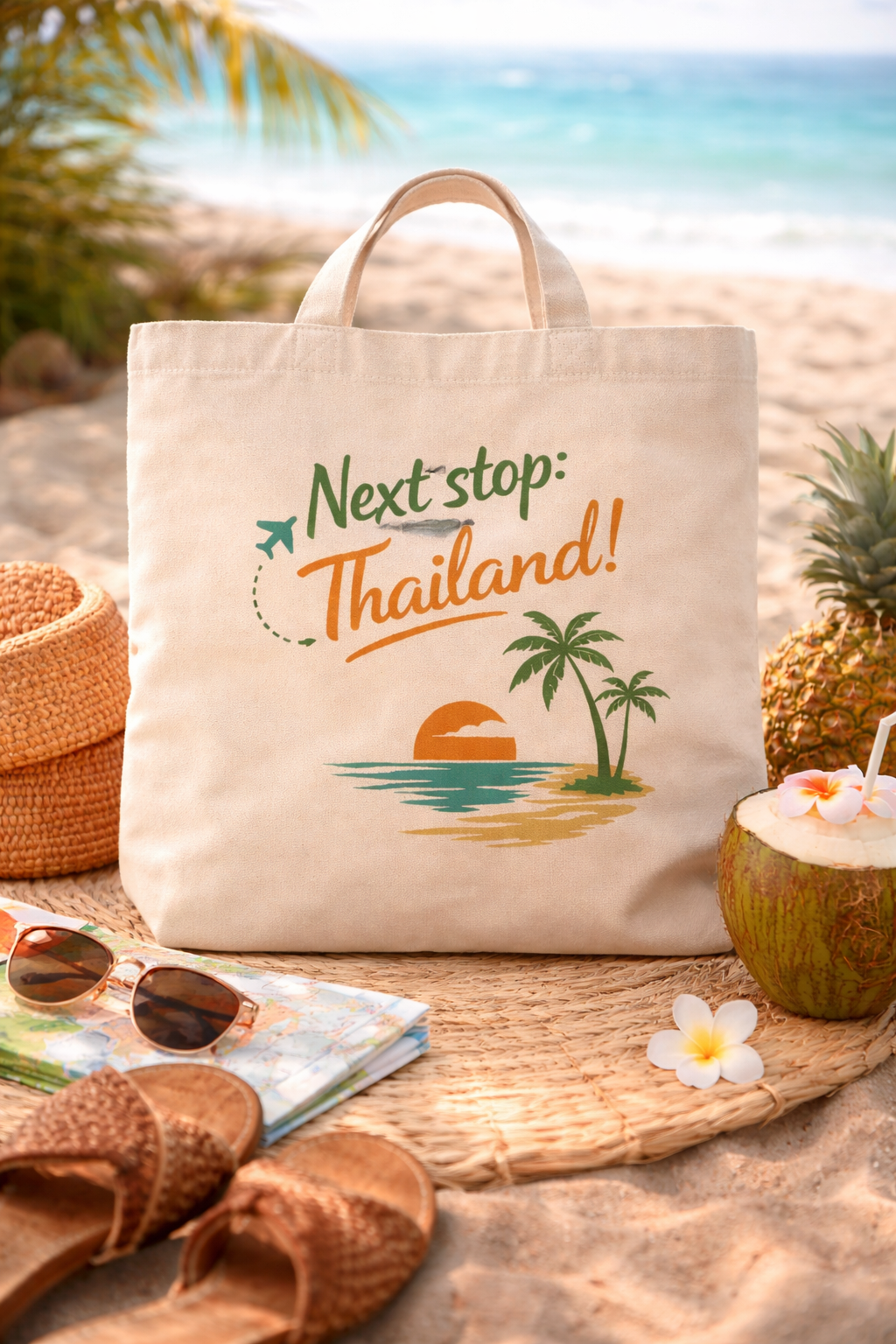 Next Stop Thailand Tote Bag – Travel Vibes Einkaufstasche | Nomavé