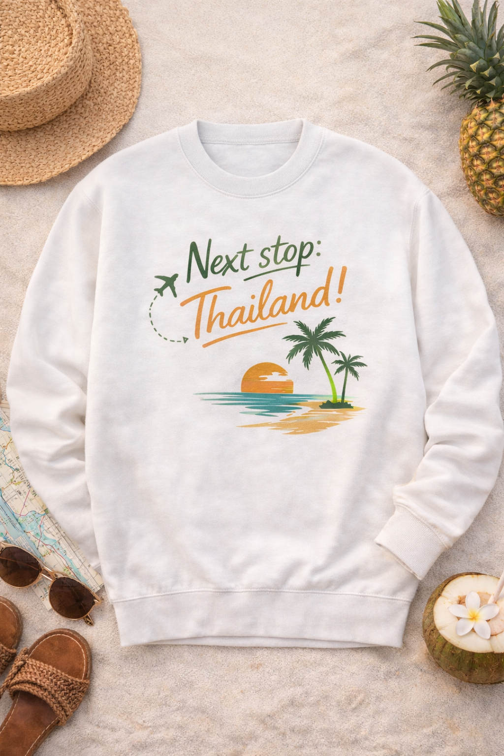 Next Stop Thailand Sweatshirt – Reise Pullover Thailand | Nomavé