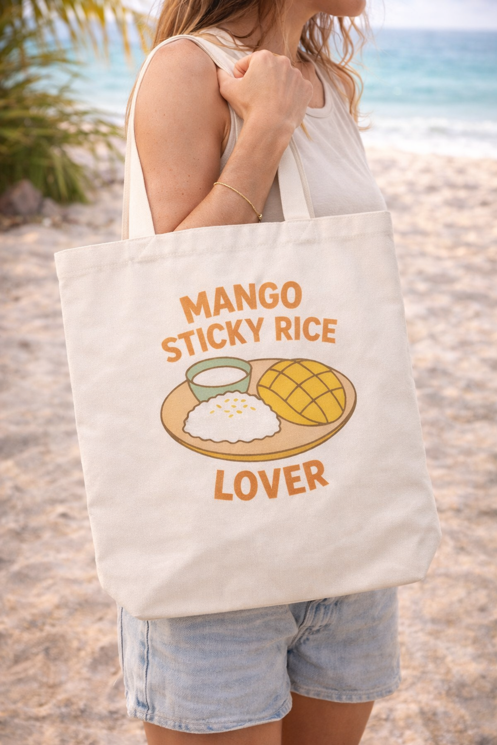 Mango Sticky Rice Lover – Thai Dessert  | Thailand Food Design - Organic Tote-Bag