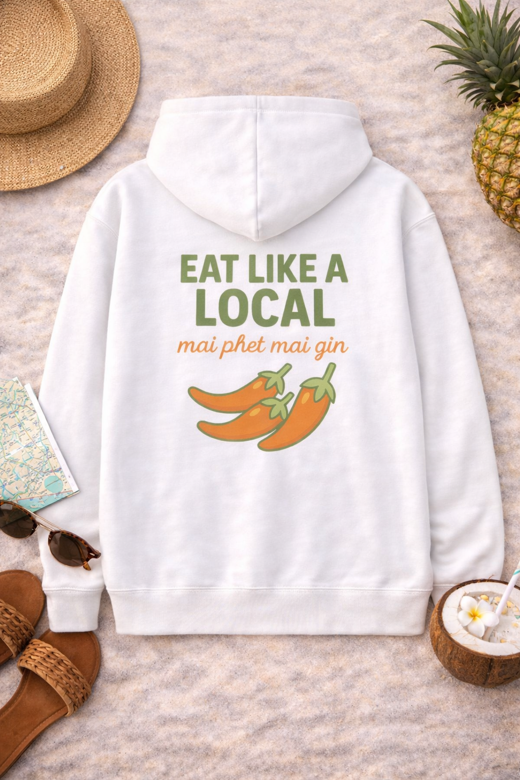 🔥 Eat Like a Local Hoodie – Streetfood Vibes aus Thailand