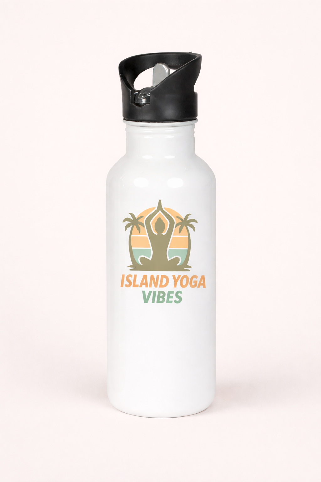 Island Yoga Vibes Trinkflasche – Edelstahl | Tropical Meditation
