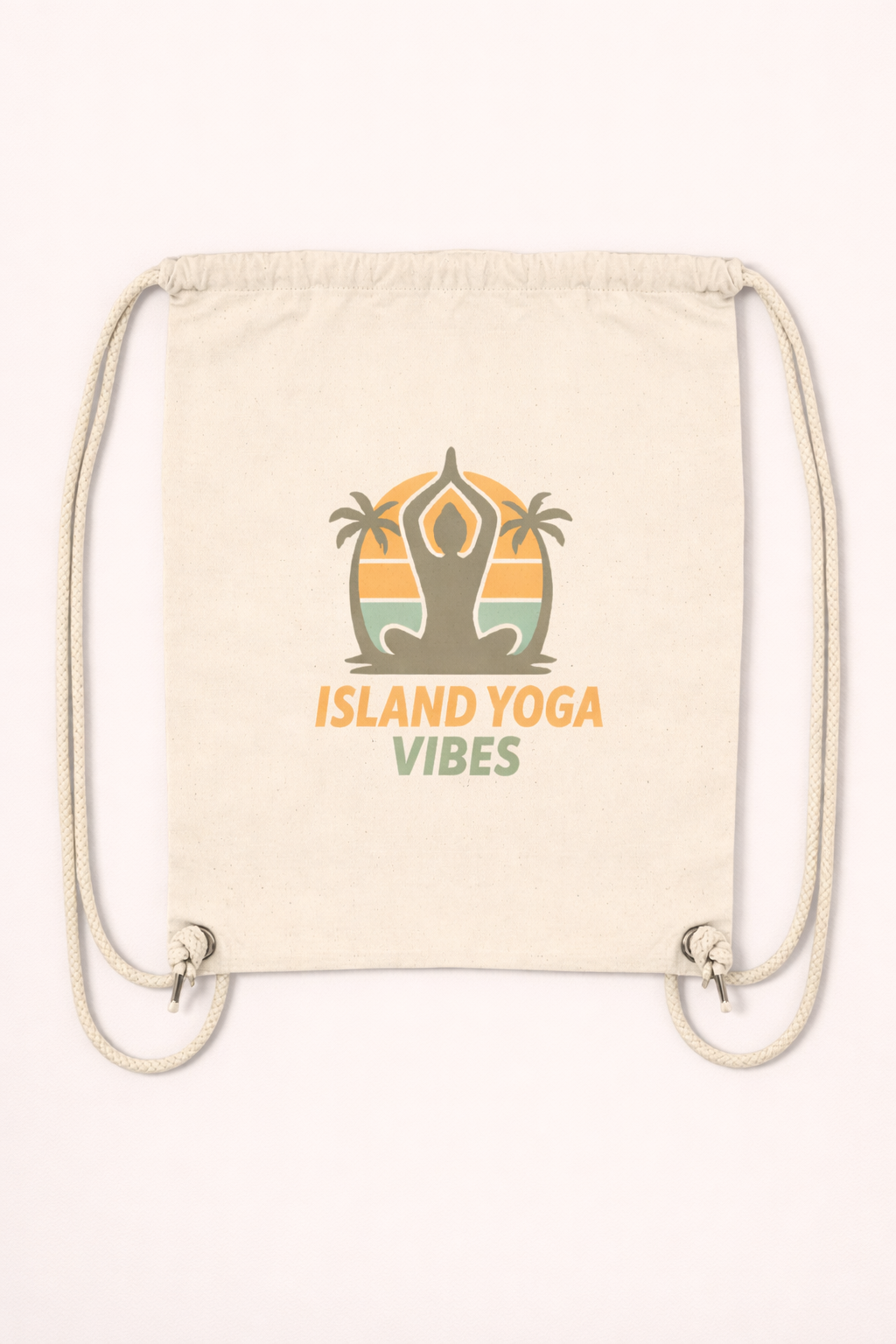 Island Yoga Vibes Gym Bag – Yoga Rucksack & Sportbeutel | Tropical Meditation Design