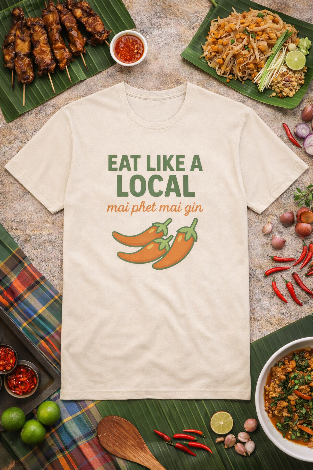 Eat Like a Local T-Shirt – Thai Chili Streetfood Shirt