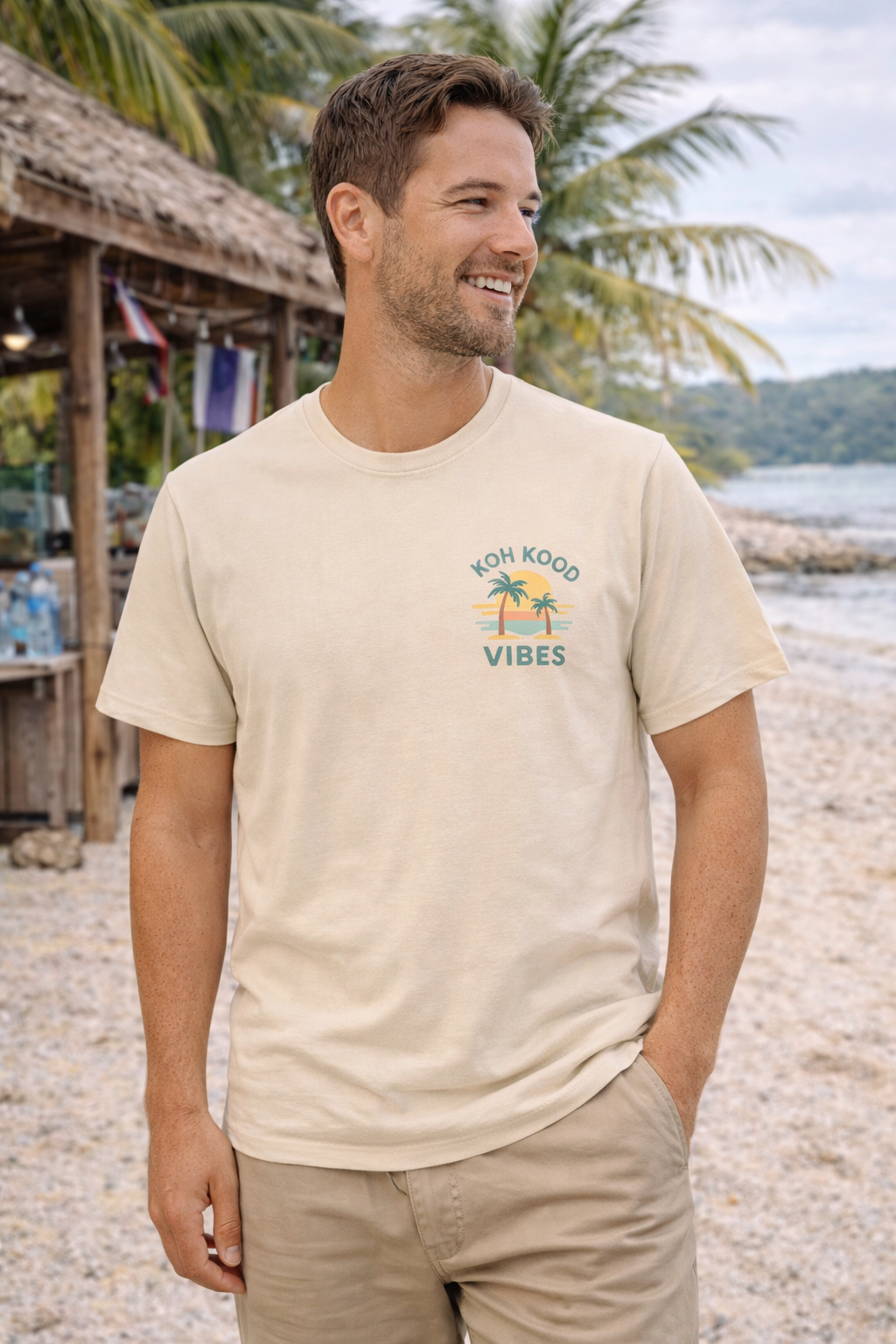 Koh Kood Vibes T-Shirt – Minimal Front Print Thailand Shirt