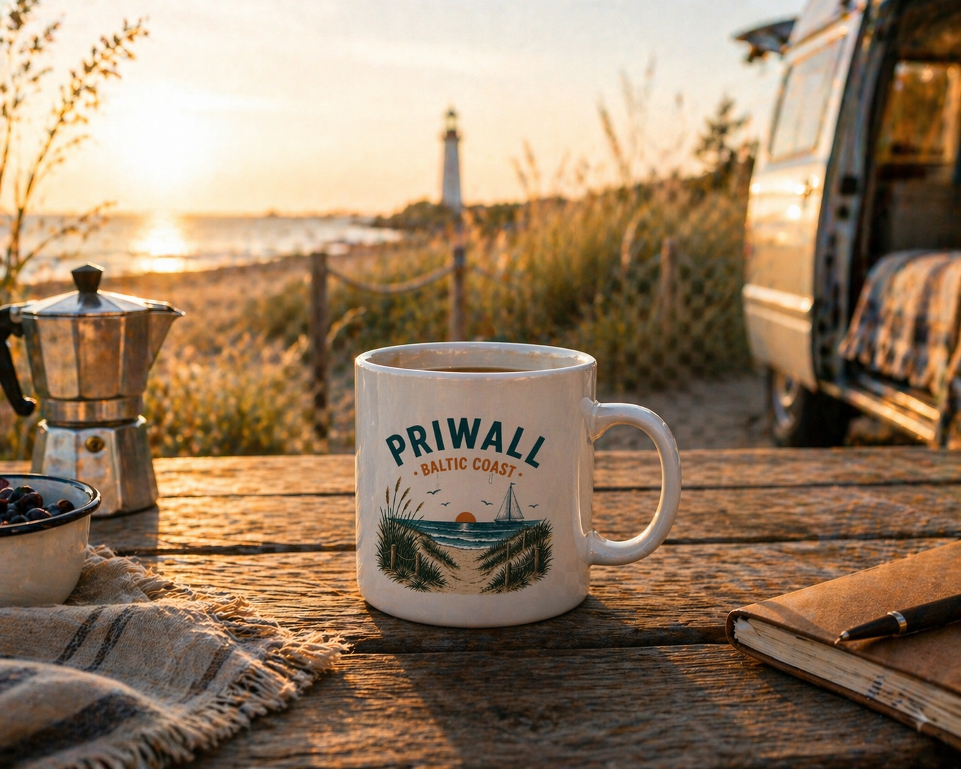 Ostsee Tasse – Priwall Vibes Keramik Becher – Kaffee Tasse Baltic Coast