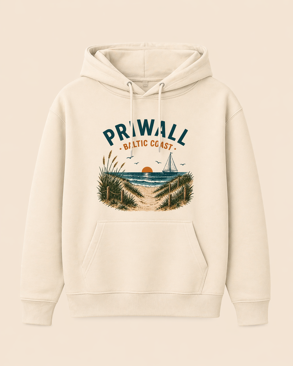 Premium Hoodie Ostsee – Priwall Vibes Baltic Coast – Organic Unisex