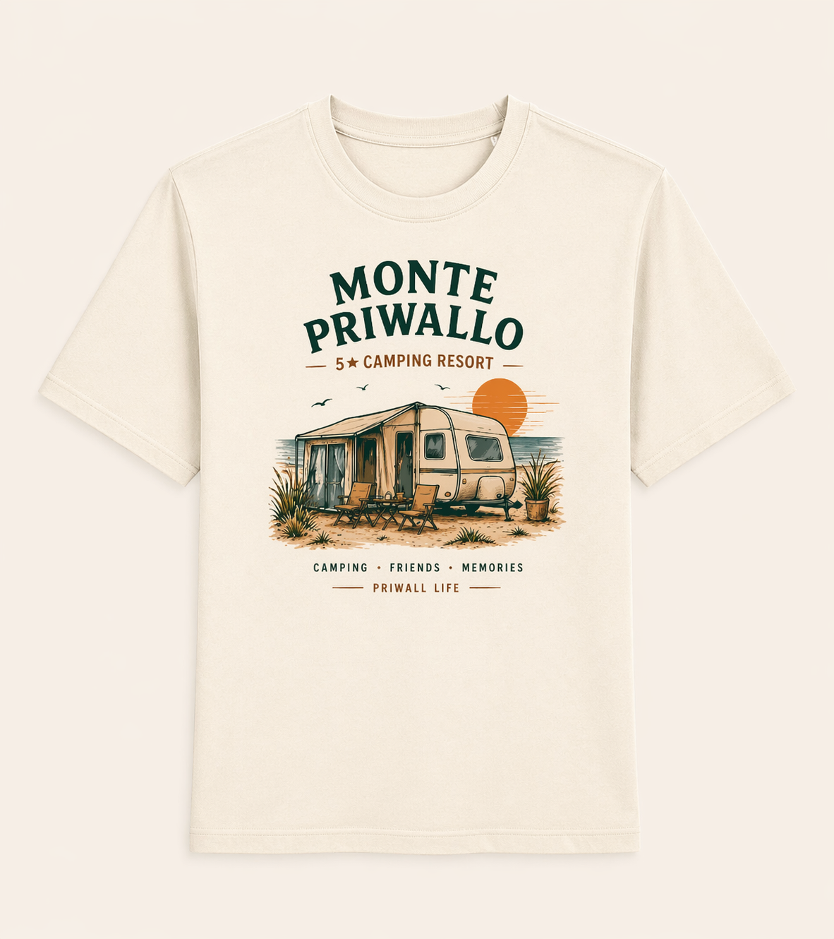 Ostsee Camping T-Shirt – Vanlife Shirt Monte Priwallo – Priwall Vibes
