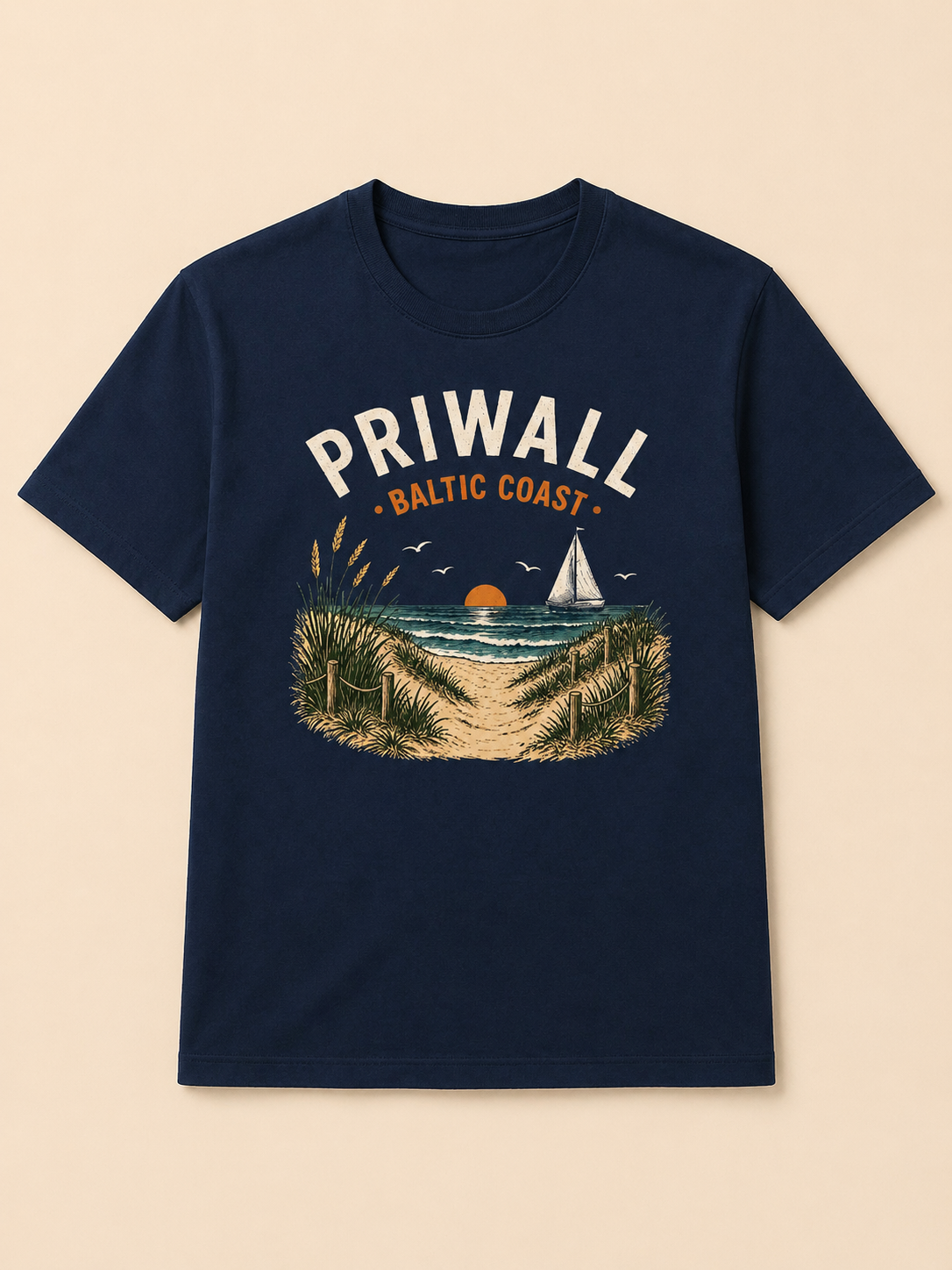 Baltic Coast Shirt  – Priwall Ostsee – Organic Unisex (Dark Collection)