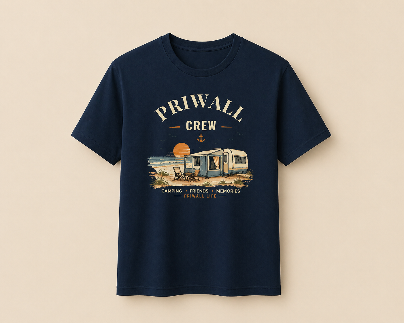 Priwall Crew Dark Edition T-Shirt – Ostsee Shirt – Organic Unisex Baumwolle
