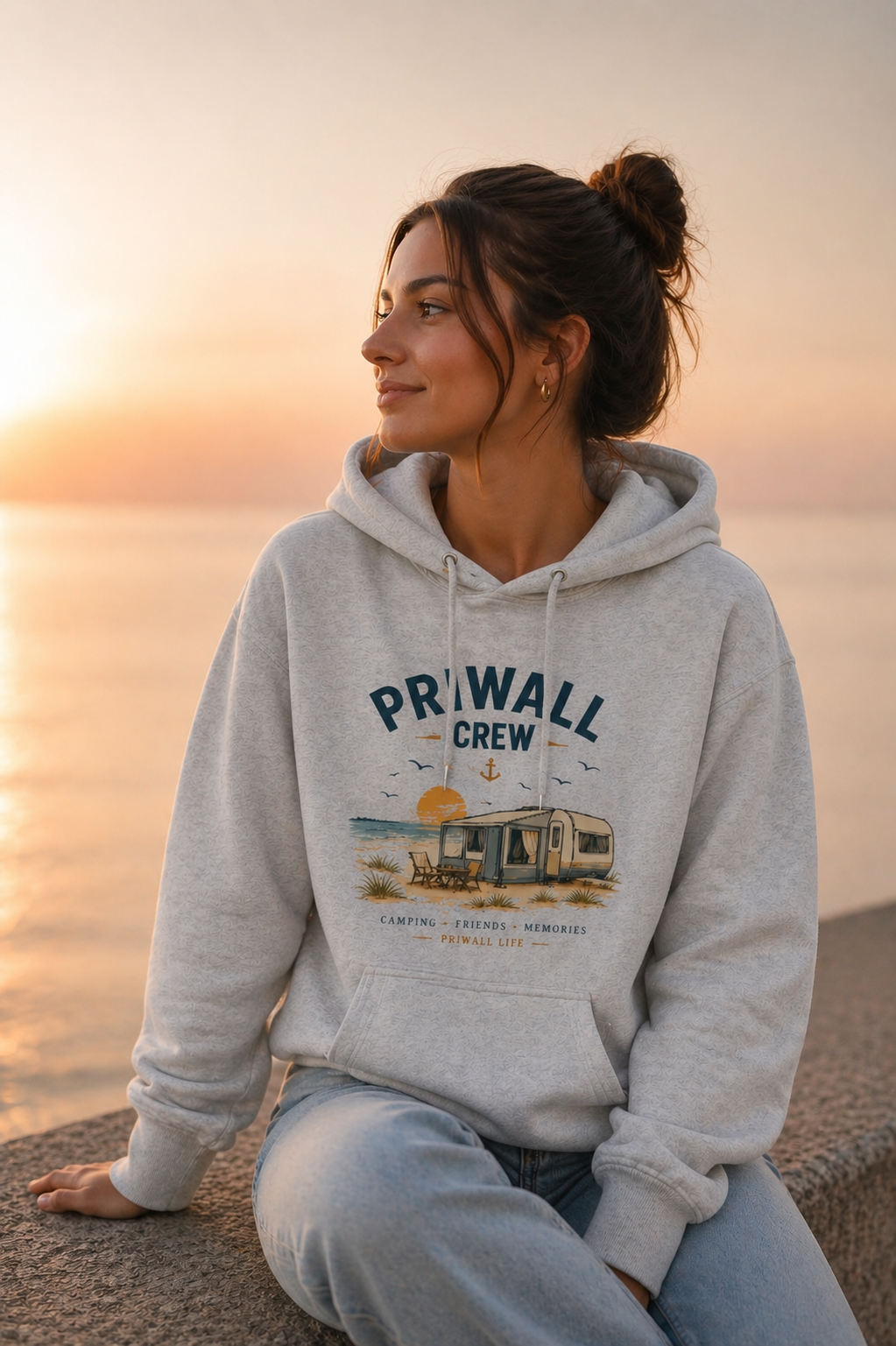 Priwall Crew Hoodie – Ostsee Hoodie – Organic Unisex Hoodie aus Bio Baumwolle