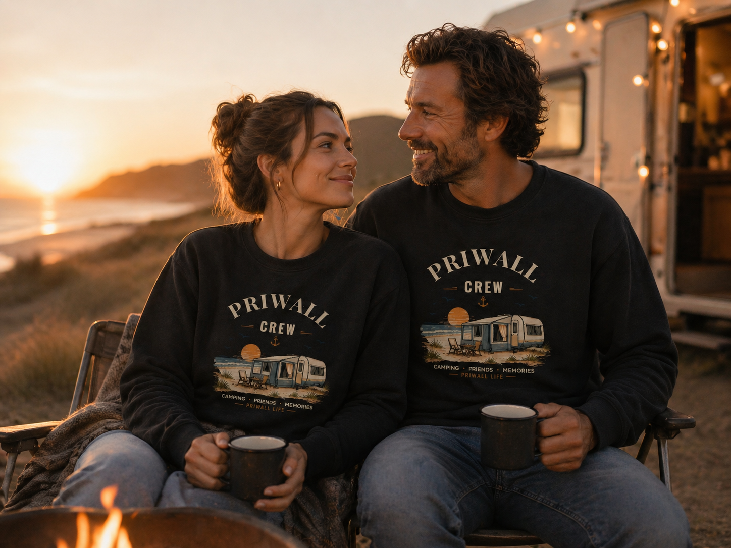 Priwall Crew Dark Edition Sweatshirt – Ostsee Pullover – Organic Unisex