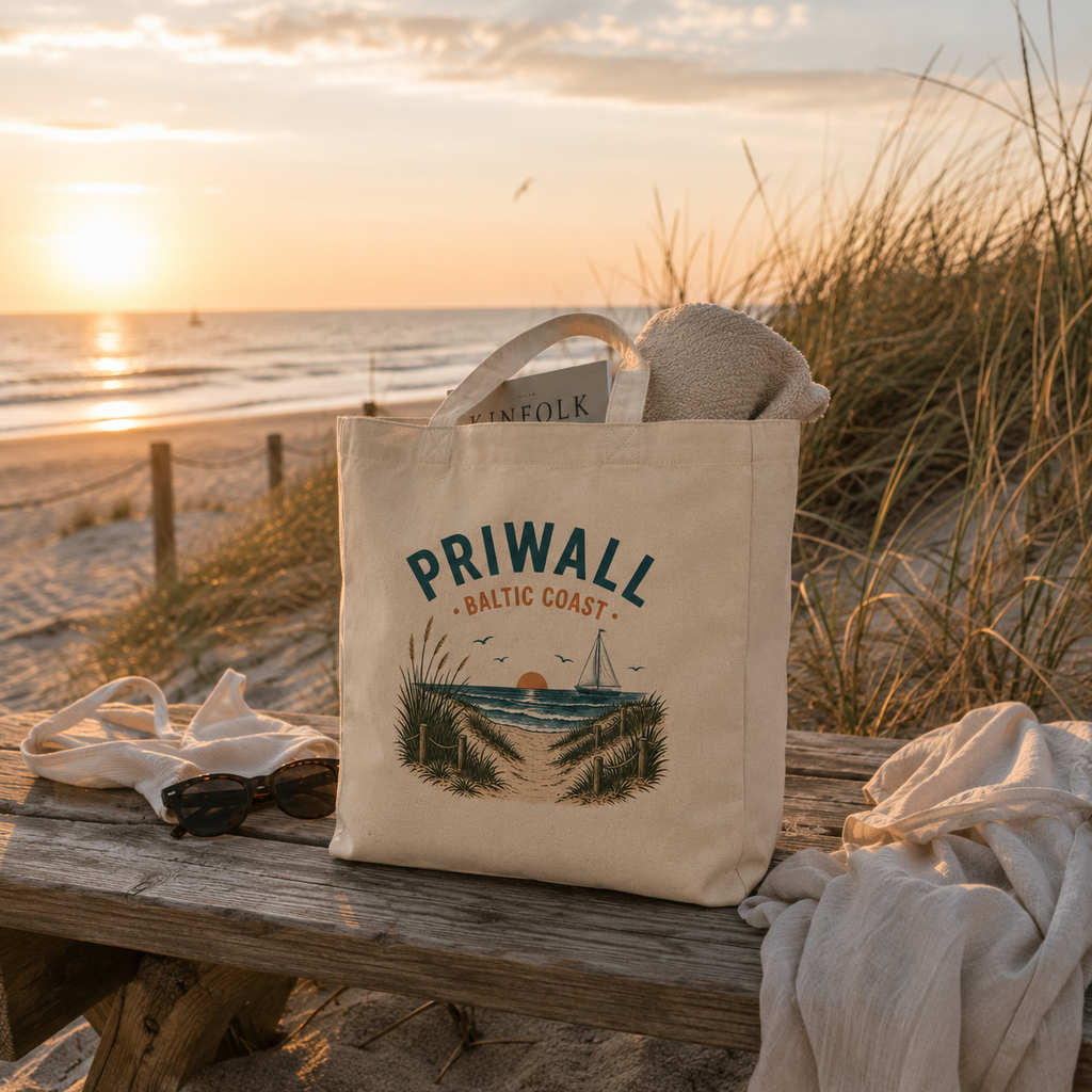 Tote Bag Ostsee – Priwall Vibes Stofftasche – Baltic Coast Shopper