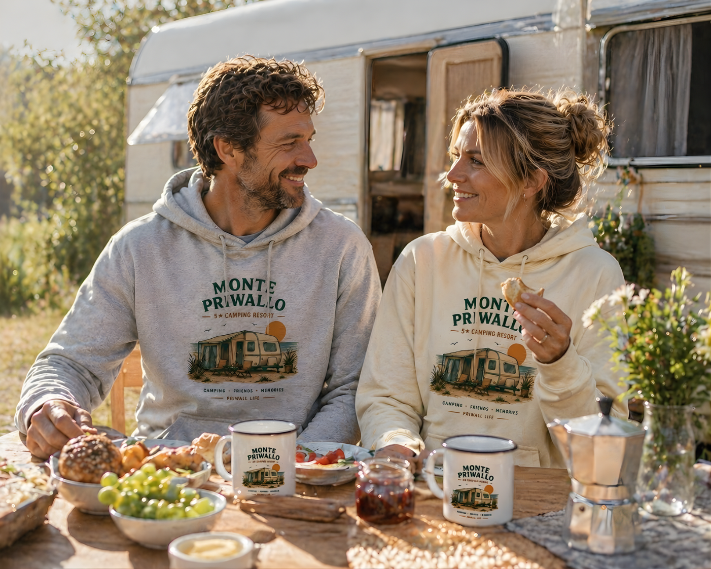 Ostsee Hoodie – Camping Vanlife Hoodie Monte Priwallo – Priwall Vibes