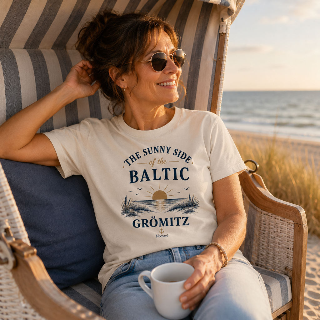 Grömitz - The Sunny Side - Sonnenseite Ostsee Bio T - Shirt