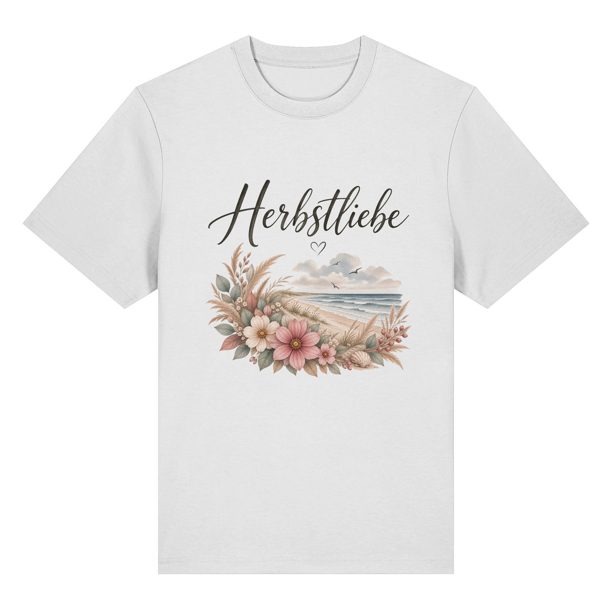 Autumn Coast – Herbstliebe am Meer – Bio-Heavy T-Shirt – Vorderansicht in white