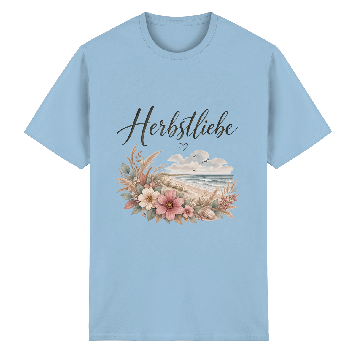 Autumn Coast – Herbstliebe am Meer – Essential T-Shirt – Vorderansicht in light blue