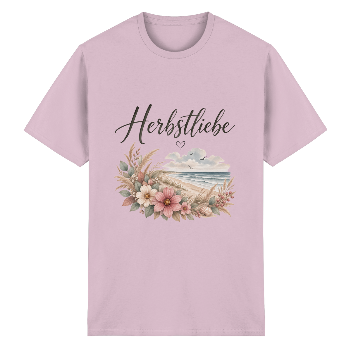 Autumn Coast – Herbstliebe am Meer – Essential T-Shirt – Vorderansicht in light pink