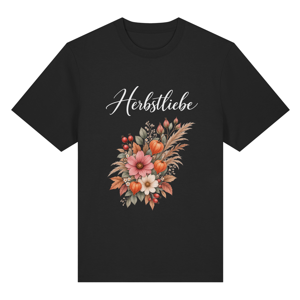 Autumn Garden – Dark Edition – Bio-Heavy T-Shirt – Vorderansicht in black