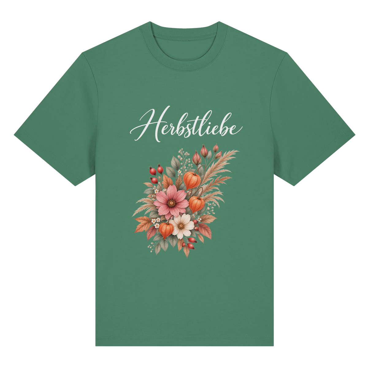 Autumn Garden – Dark Edition – Bio-Heavy T-Shirt – Vorderansicht in green bay