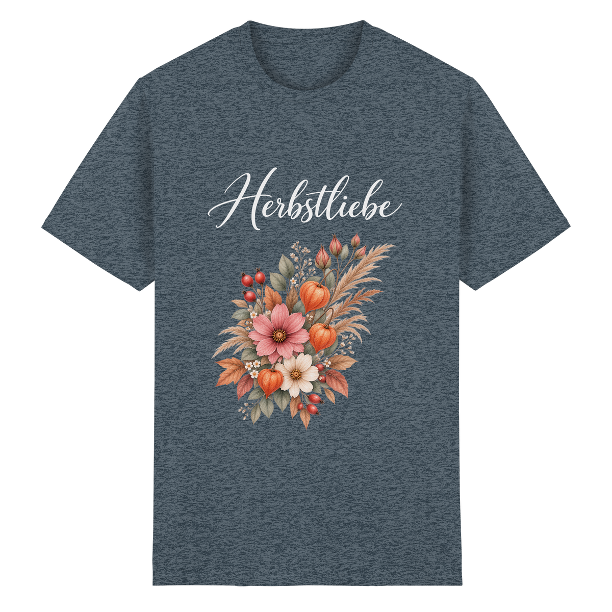 Autumn Garden – Dark Edition – Essential T-Shirt – Vorderansicht in dark heather