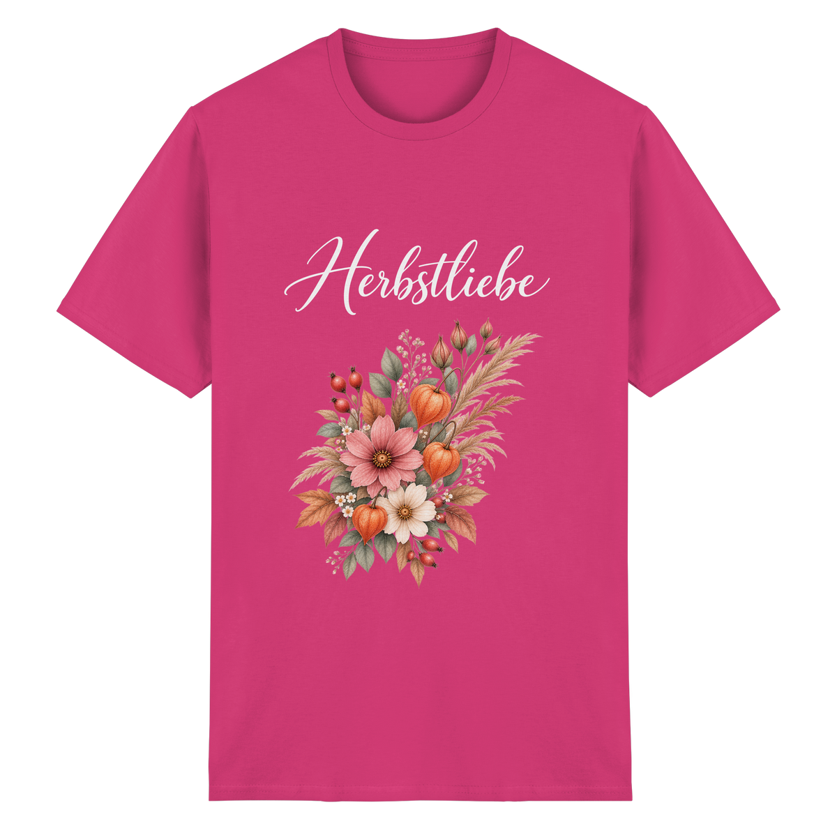 Autumn Garden – Dark Edition – Essential T-Shirt – Vorderansicht in heliconia