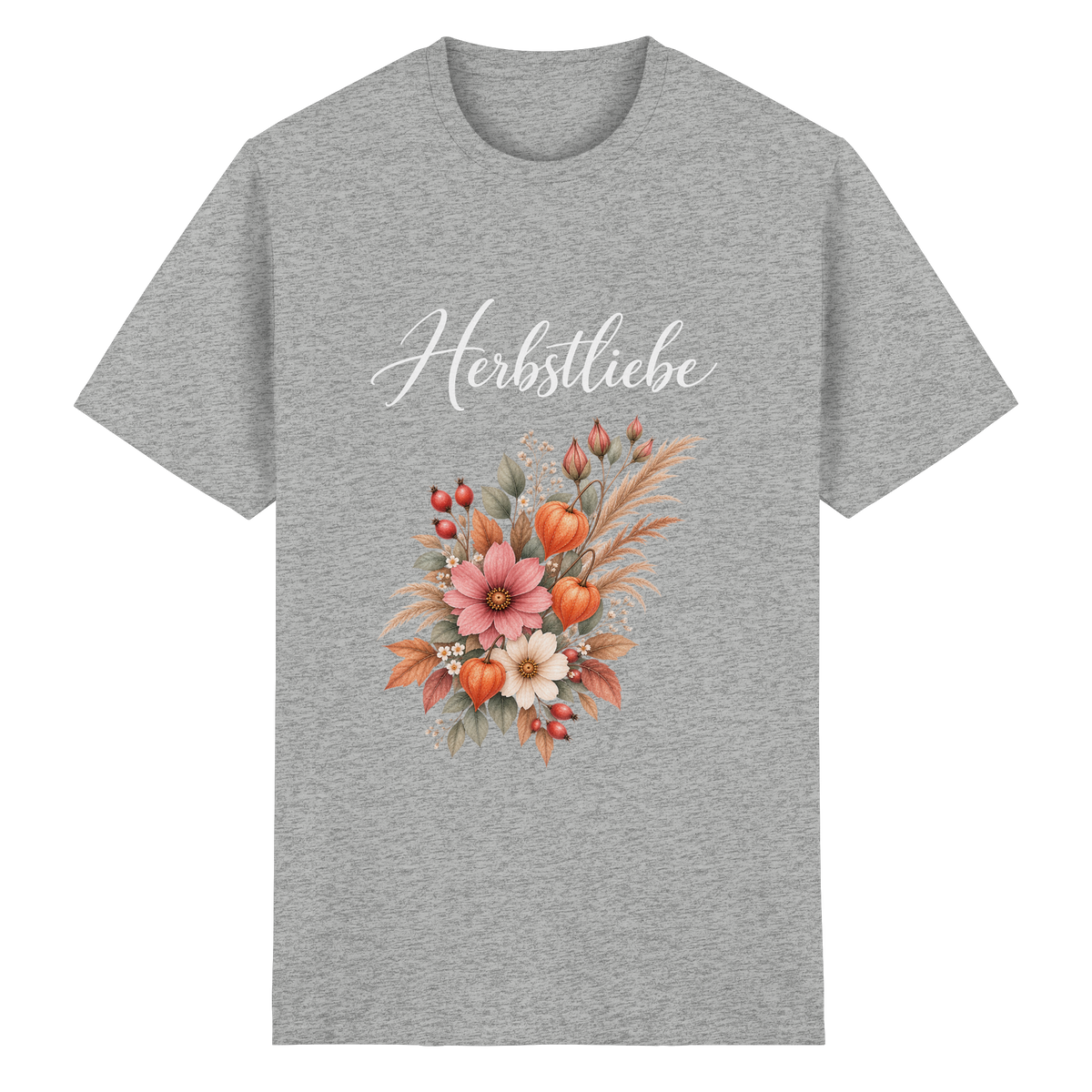 Autumn Garden – Dark Edition – Essential T-Shirt – Vorderansicht in sport grey meliert
