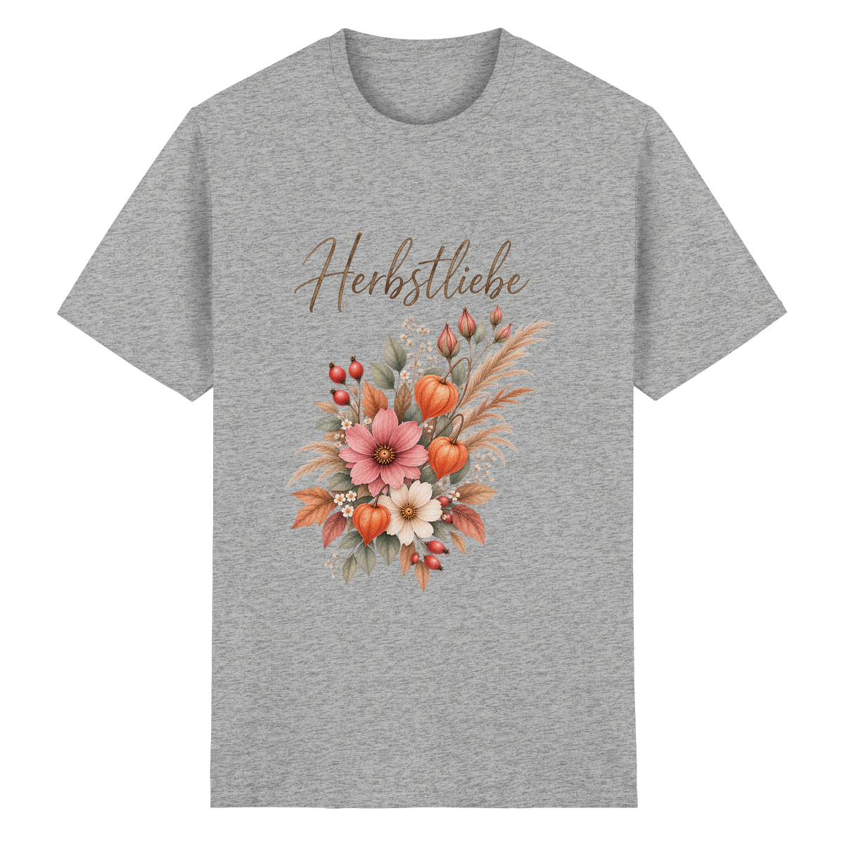 Autumn Garden – Helle Edition – Essential T-Shirt – Vorderansicht in ash grey