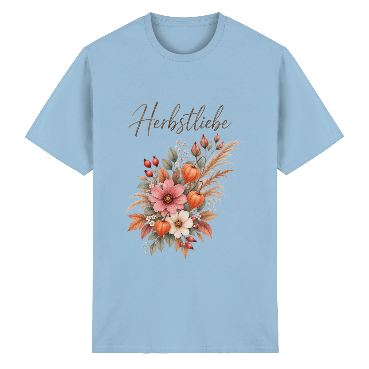 Autumn Garden – Helle Edition – Essential T-Shirt – Vorderansicht in light blue