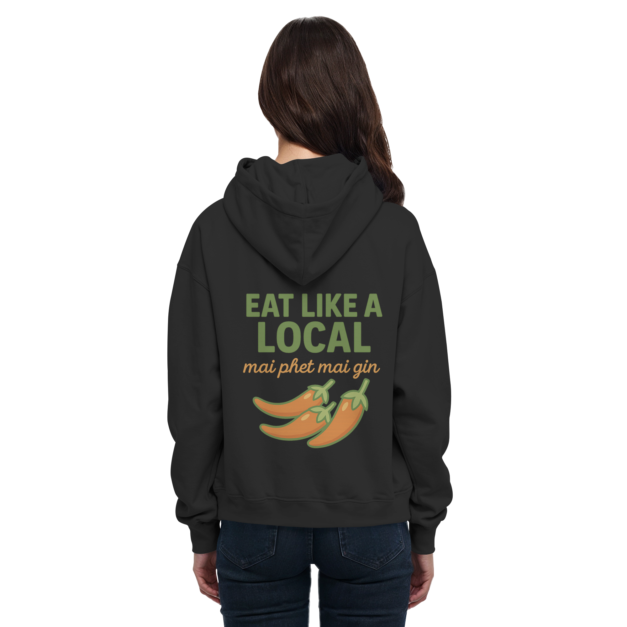 at Like a Local – Thai Food Design | „mai phed mai gin“ Chili Hoodie - Basic Unisex Hoodie