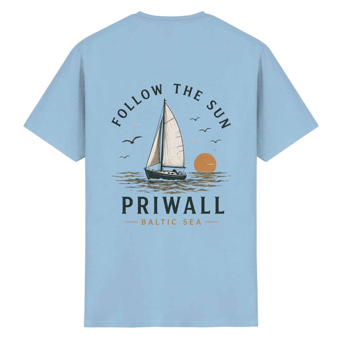 Priwall - Follow The Sun - Backprint - Essential T-Shirt