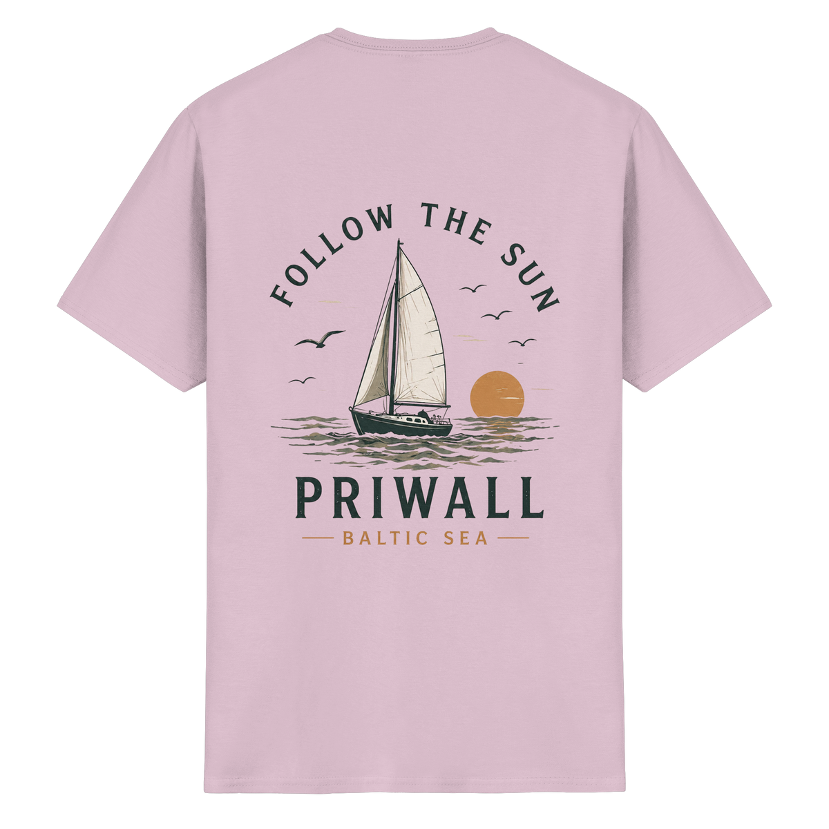 Priwall - Follow The Sun - Backprint - Essential T-Shirt
