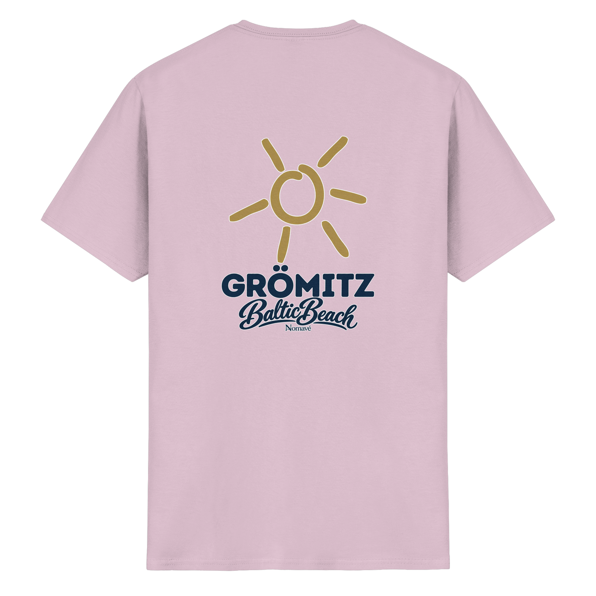 Grömitz Sonne Essential T-Shirt Baltic Beach mit Rückendruck in Light Pink – Shirtigo-Originalmockup 5