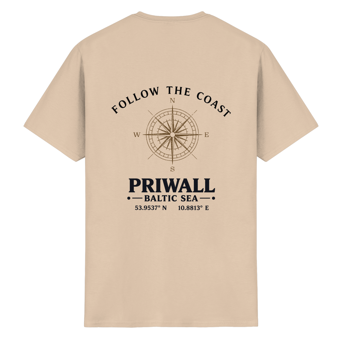 Priwall – Follow the Coast – Light Edition – Essential T-Shirt – Backprint