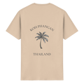 Essential T-Shirt in natural mit Koh Phangan Mini Palm Motiv als Backprint – Original-Mockup