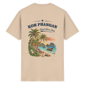 Koh Phangan Good Vibes Only – Essential T-Shirt – Backprint – Original-Mockup heavy cotton t shirt natural mit Rückenmotiv