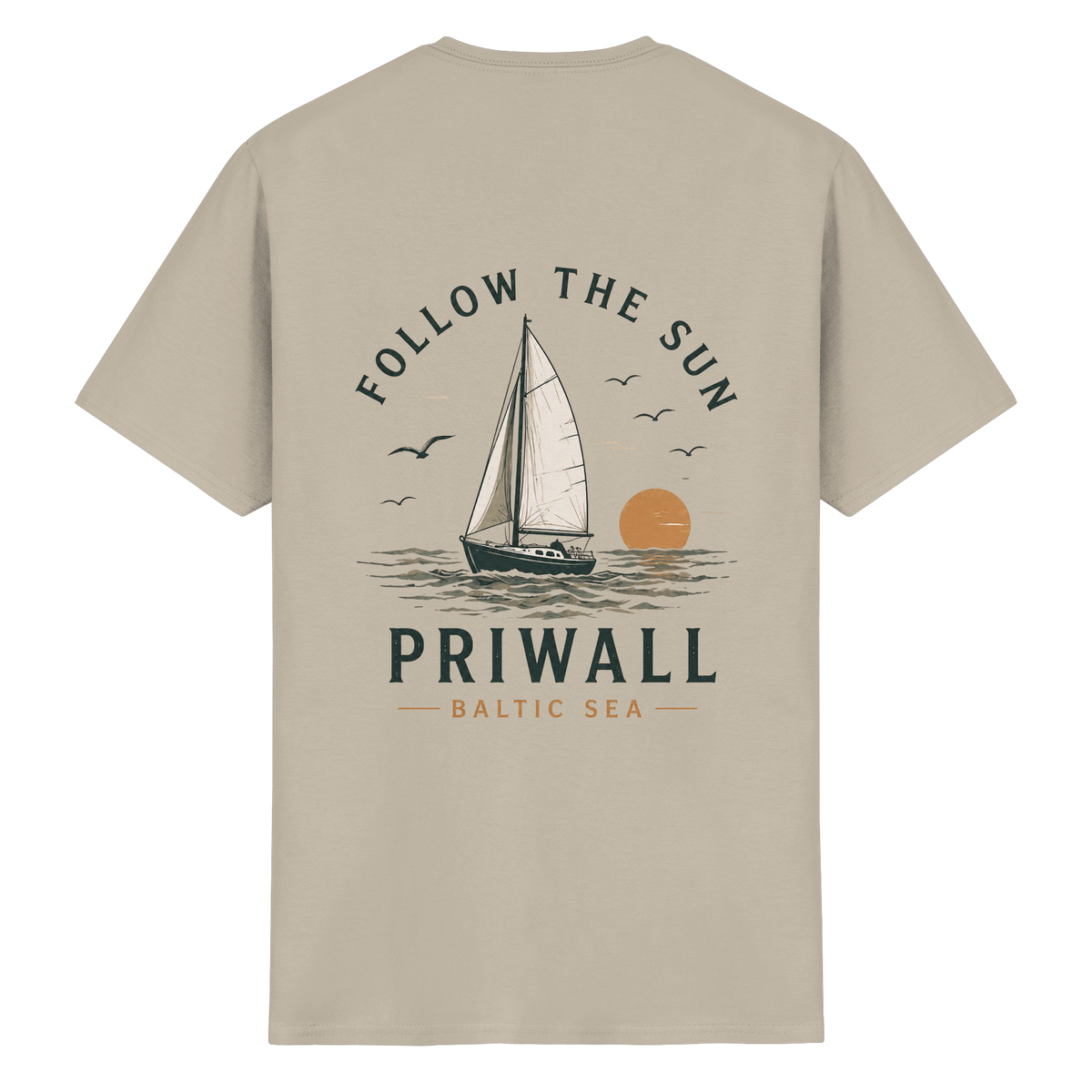 Priwall - Follow The Sun - Backprint - Essential T-Shirt