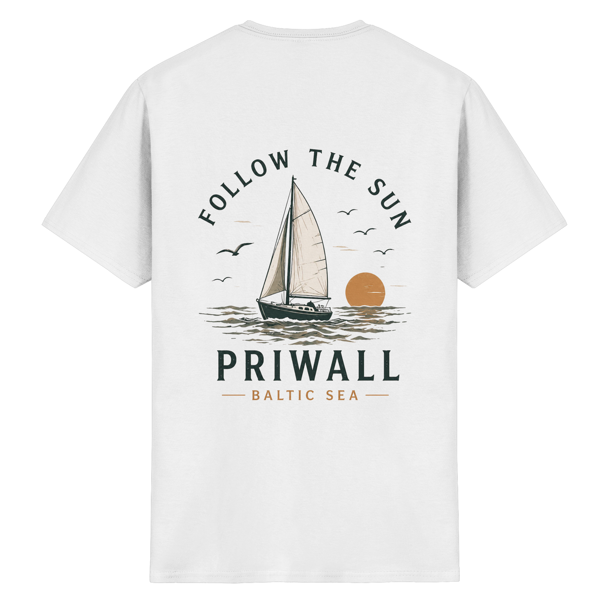 Priwall - Follow The Sun - Backprint - Essential T-Shirt