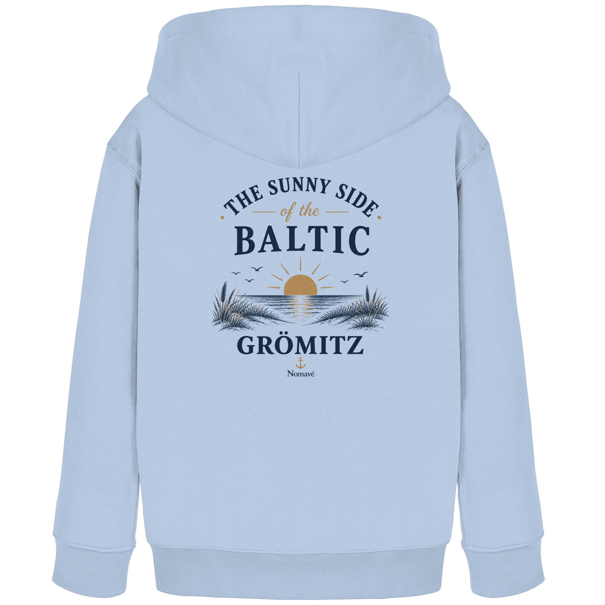 Grömitz - The Sunny Side - Sonnenseite Ostsee Kinder Bio Hoodie